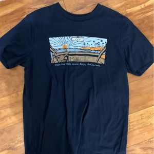 ‘take the scenic route. enjoy the ride’ oversized t-shirt